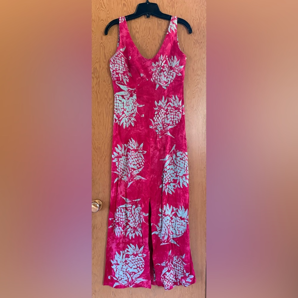 Vibrant Floral Maxi Dress in Red and White